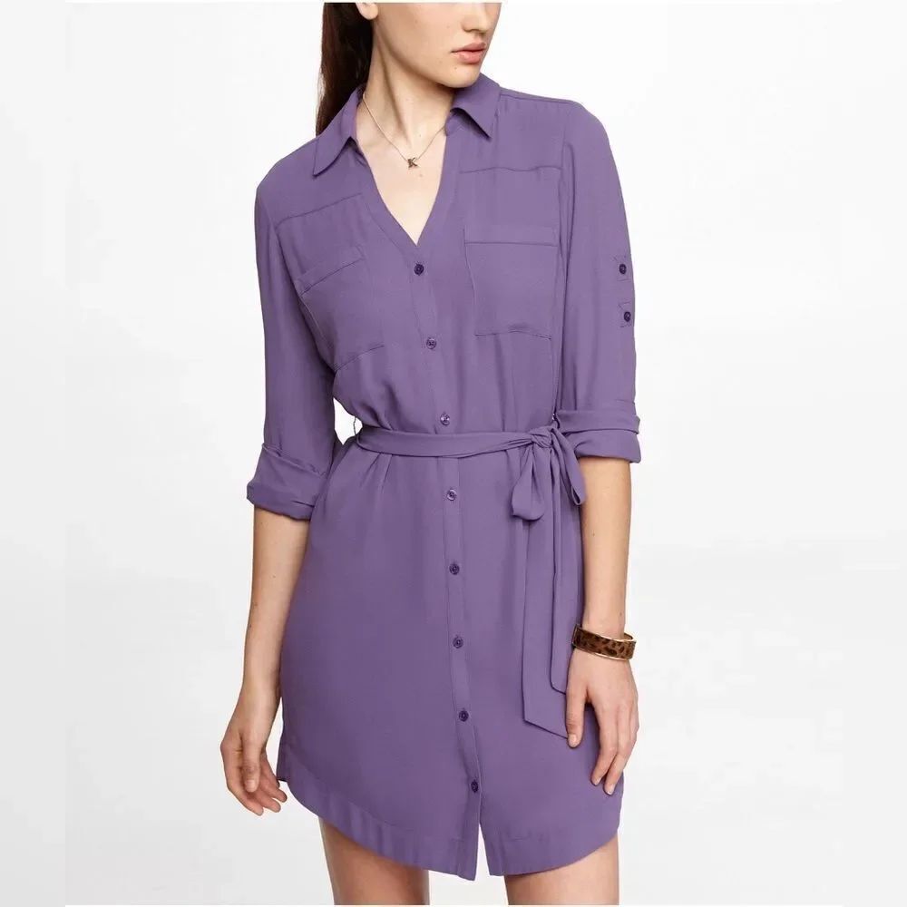 ✨HP✨Express Gray Shirt Dress✨